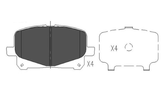 Brake Pad Set, disc brake KBP-9076 Kavo parts