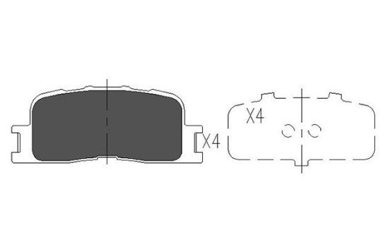 Brake Pad Set, disc brake KBP-9077 Kavo parts