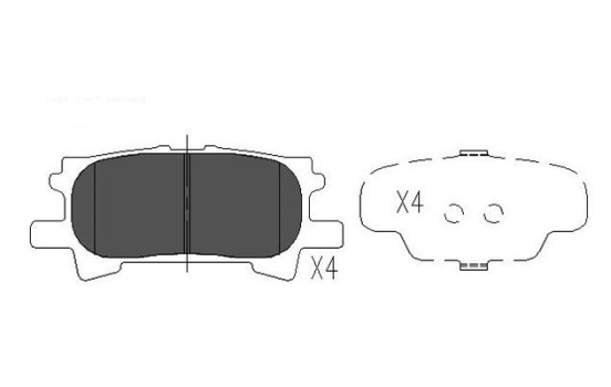 Brake Pad Set, disc brake KBP-9078 Kavo parts