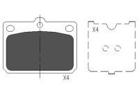 Brake Pad Set, disc brake KBP-9079 Kavo parts