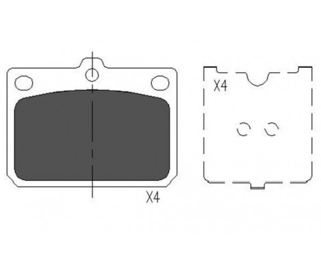 Brake Pad Set, disc brake KBP-9079 Kavo parts, Image 2