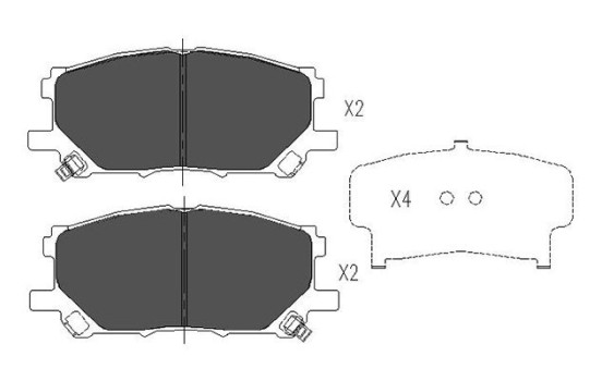 Brake Pad Set, disc brake KBP-9080 Kavo parts