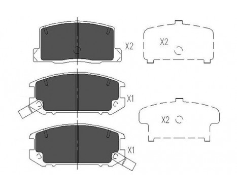 Brake Pad Set, disc brake KBP-9082 Kavo parts