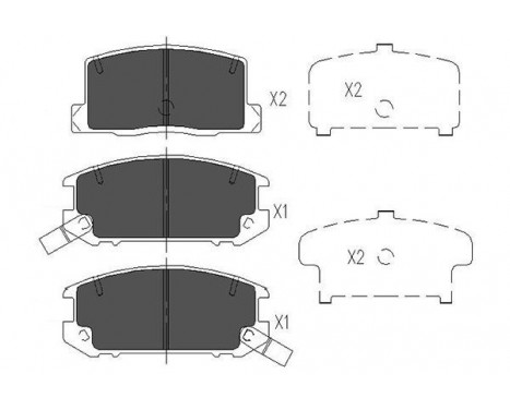 Brake Pad Set, disc brake KBP-9082 Kavo parts, Image 2