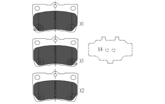 Brake Pad Set, disc brake KBP-9083 Kavo parts
