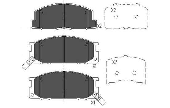 Brake Pad Set, disc brake KBP-9084 Kavo parts, Image 2