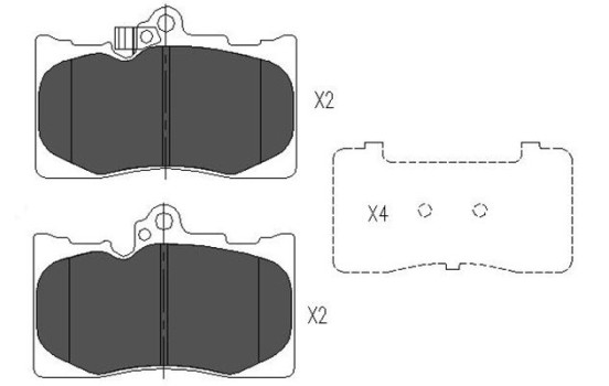 Brake Pad Set, disc brake KBP-9085 Kavo parts