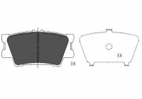 Brake Pad Set, disc brake KBP-9086 Kavo parts