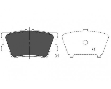 Brake Pad Set, disc brake KBP-9086 Kavo parts