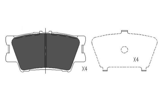 Brake Pad Set, disc brake KBP-9086 Kavo parts