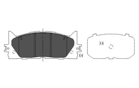 Brake Pad Set, disc brake KBP-9087 Kavo parts