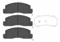 Brake Pad Set, disc brake KBP-9088 Kavo parts