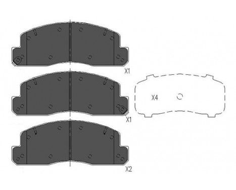 Brake Pad Set, disc brake KBP-9088 Kavo parts