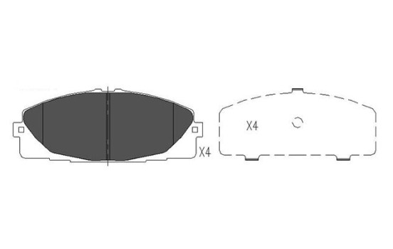 Brake Pad Set, disc brake KBP-9089 Kavo parts