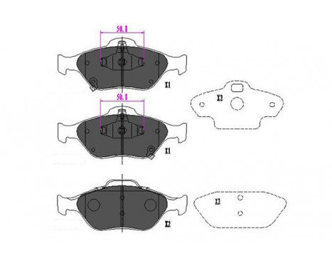 Brake Pad Set, disc brake KBP-9091 Kavo parts