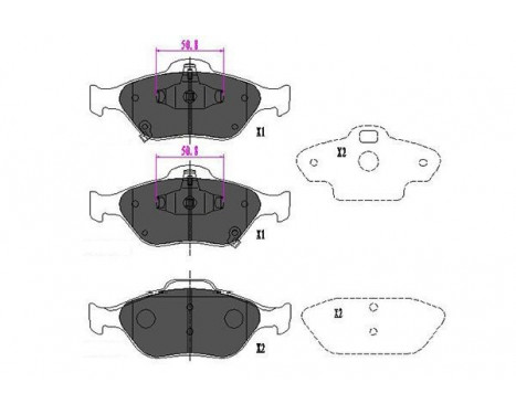 Brake Pad Set, disc brake KBP-9091 Kavo parts, Image 2