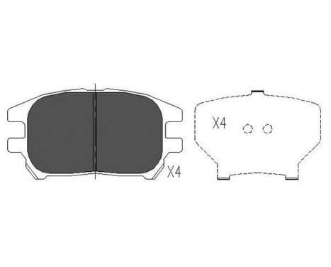 Brake Pad Set, disc brake KBP-9092 Kavo parts