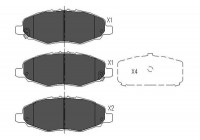 Brake Pad Set, disc brake KBP-9093 Kavo parts