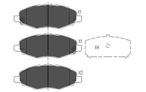 Brake Pad Set, disc brake KBP-9093 Kavo parts