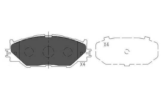 Brake Pad Set, disc brake KBP-9094 Kavo parts, Image 2