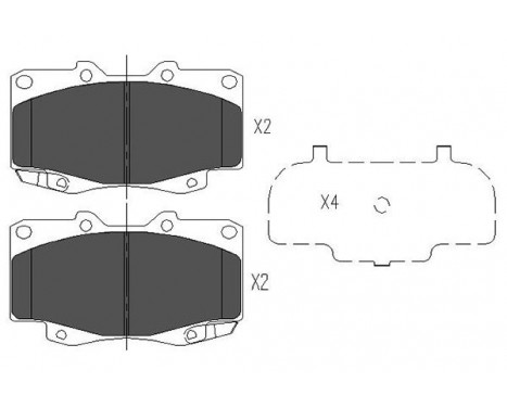 Brake Pad Set, disc brake KBP-9096 Kavo parts