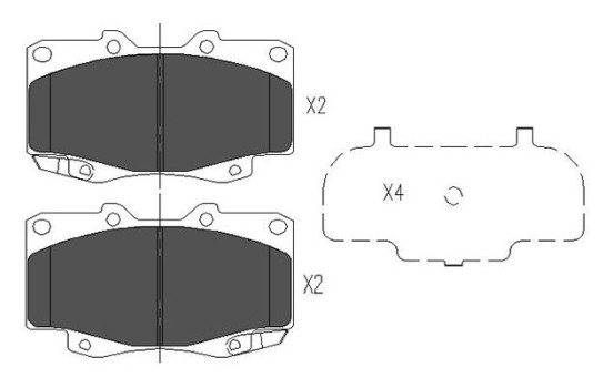 Brake Pad Set, disc brake KBP-9096 Kavo parts