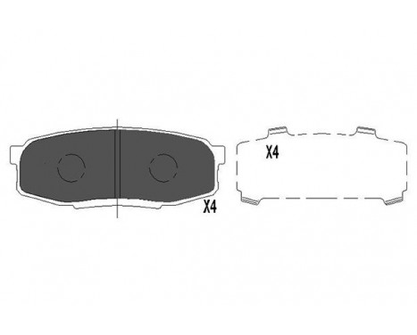 Brake Pad Set, disc brake KBP-9099 Kavo parts