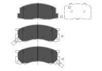 Brake Pad Set, disc brake KBP-9100 Kavo parts