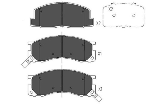 Brake Pad Set, disc brake KBP-9100 Kavo parts