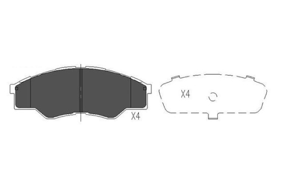 Brake Pad Set, disc brake KBP-9102 Kavo parts, Image 2