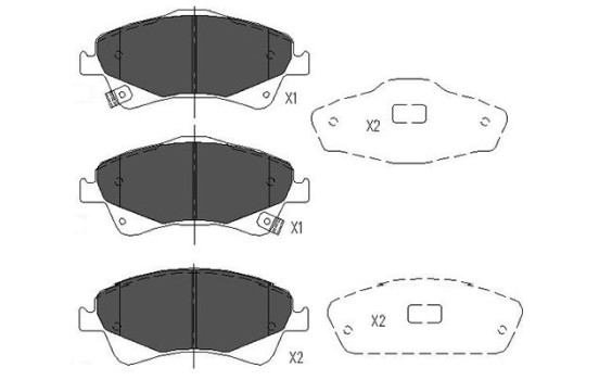 Brake Pad Set, disc brake KBP-9103 Kavo parts