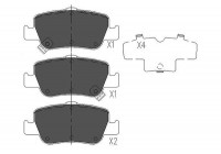 Brake Pad Set, disc brake KBP-9104 Kavo parts