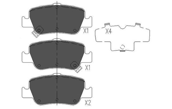 Brake Pad Set, disc brake KBP-9104 Kavo parts