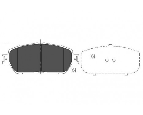 Brake Pad Set, disc brake KBP-9105 Kavo parts