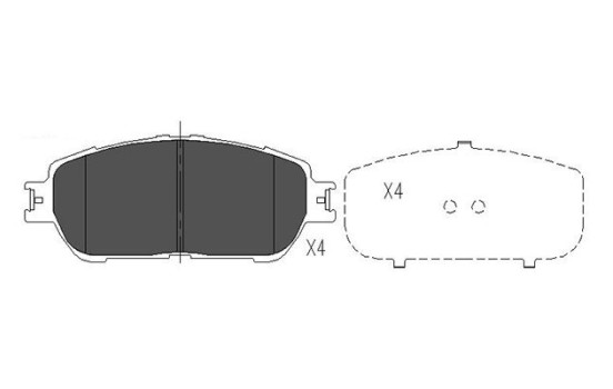 Brake Pad Set, disc brake KBP-9105 Kavo parts