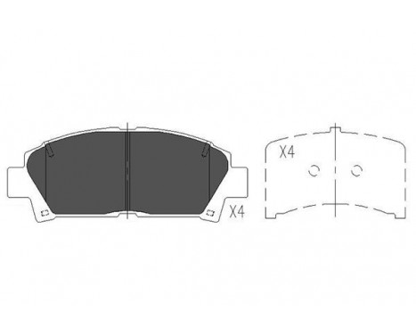 Brake Pad Set, disc brake KBP-9110 Kavo parts, Image 2