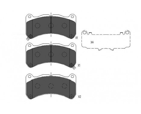 Brake Pad Set, disc brake KBP-9113 Kavo parts