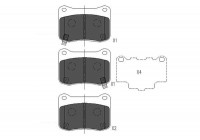 Brake Pad Set, disc brake KBP-9114 Kavo parts