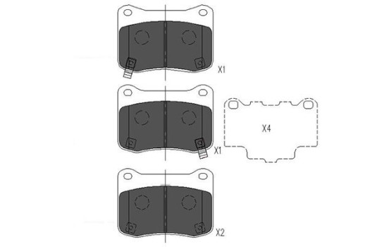 Brake Pad Set, disc brake KBP-9114 Kavo parts