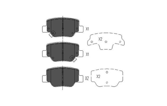 Brake Pad Set, disc brake KBP-9115 Kavo parts