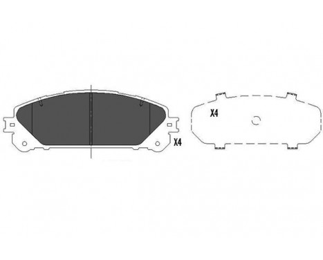 Brake Pad Set, disc brake KBP-9116 Kavo parts, Image 2