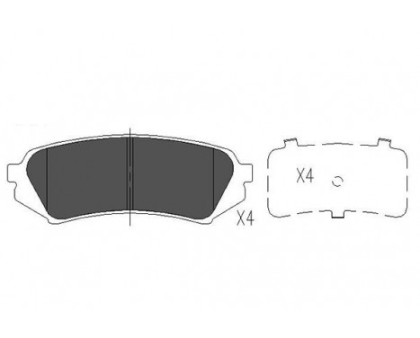 Brake Pad Set, disc brake KBP-9118 Kavo parts