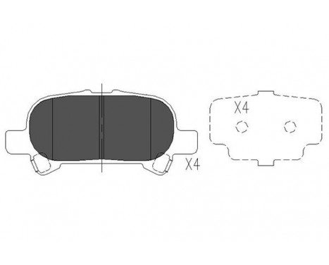 Brake Pad Set, disc brake KBP-9119 Kavo parts