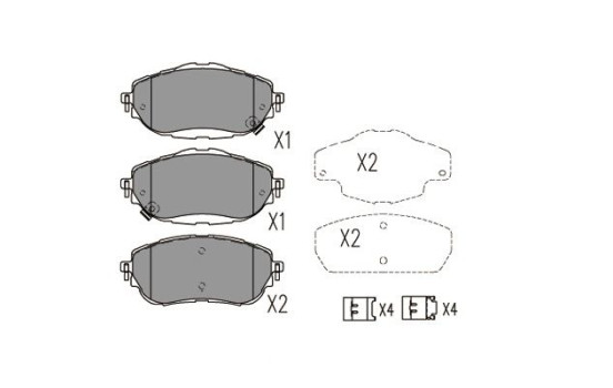 Brake Pad Set, disc brake KBP-9123 Kavo parts