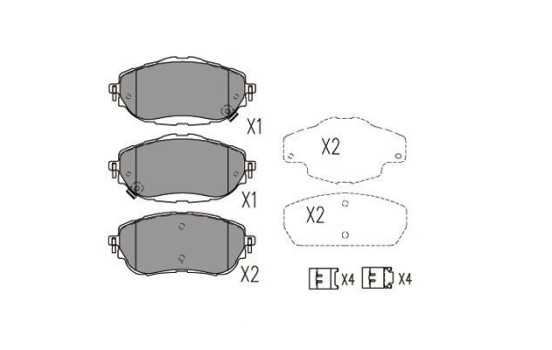 Brake Pad Set, disc brake KBP-9123 Kavo parts, Image 2