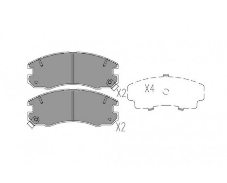 Brake Pad Set, disc brake KBP-9130 Kavo parts