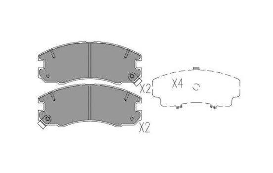 Brake Pad Set, disc brake KBP-9130 Kavo parts