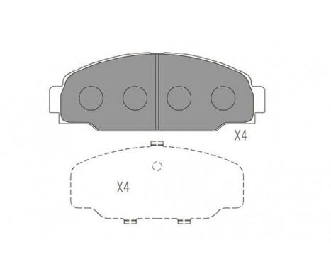 Brake Pad Set, disc brake KBP-9131 Kavo parts