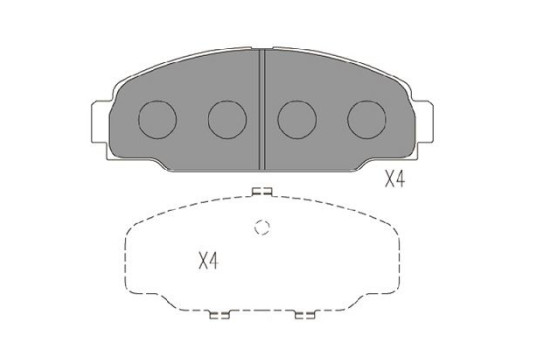 Brake Pad Set, disc brake KBP-9131 Kavo parts