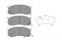Brake Pad Set, disc brake KBP-9132 Kavo parts